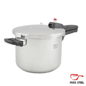 ديگ زودپز تک دسته پارس استیل ۶ ليتری کف سه لایه