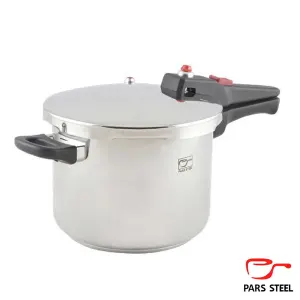 دیگ زودپز تک دسته پارس استیل ۶ لیتری پرشیا (کف سه لایه)