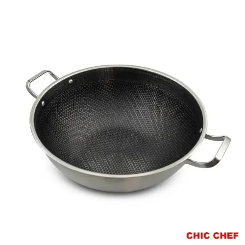 تابه ووک استیل کربنی دو دسته