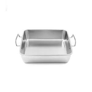 تابه سرو استیل مربع سایز 15 دسته دار S1515