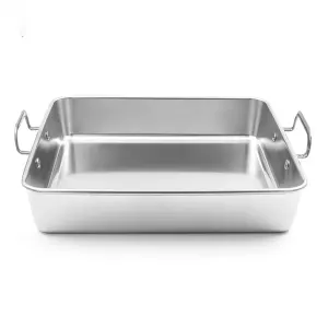 تابه سرو استیل مربع سایز 25 دسته دار S2525