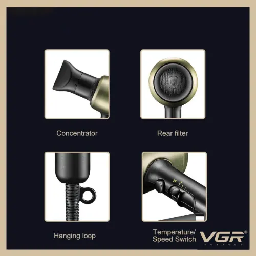 تصویر جزئیات سشوار 2200 وات VGR-453