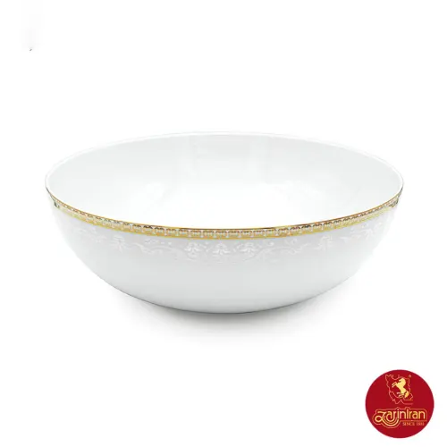 کاسه ریوا طلایی ایتالیا اف چینی زرین سایز 26