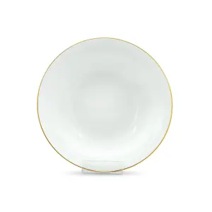 سالاد خوری بزرگ چینی زرین ایتالیا اف طرح لب طلا سایز 25