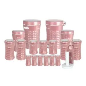 سرویس آشپزخانه 18 پارچه کریستالی ام جی اس MGS صورتی لاکی