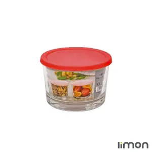 ظرف شیشه ای دربدار 190 میلی لیتر لیمون 1966