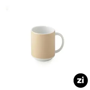 فنجان شیر شکلات چینی زرین Zi فرم اس پاستل کرم 140 سی سی