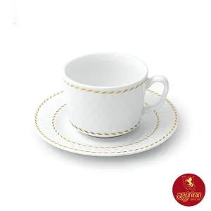 سرویس چای خوری چینی زرین رادیانس طرح میلانو سفید 12 پارچه