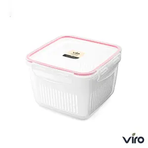 ظرف فریزری سبد دار ایزی لاک پلاس مربع 3 برند ویرو - کد 613