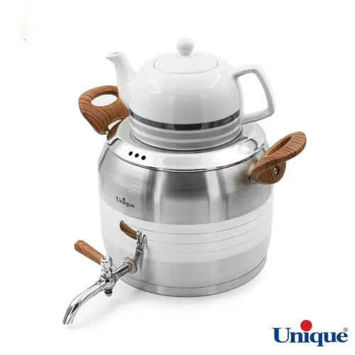 ست کتری قوری 5 لیتر یونیک UN-7295 دسته چوبی