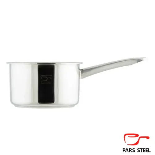 شیرجوش 1/4 لیتری سایز 14 با دسته فلزی پارس استیل (کف سه لایه)
