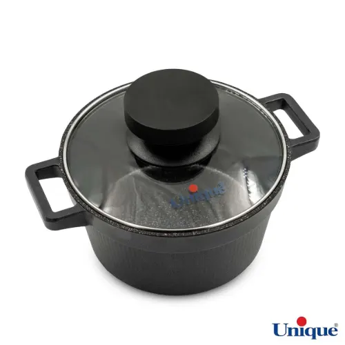 قیمت قابلمه سایز 16 یونیک کف گرانیت طوسی تیره UN-8104