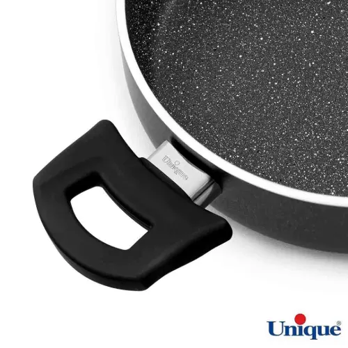 خرید تابه دو دسته یونیک سایز 24 گرانیت مشکی UN-8123