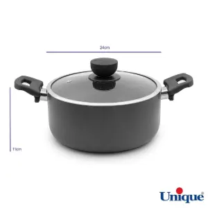 تابه تک دسته 28 گرانیت طوسی تیره UN-8122