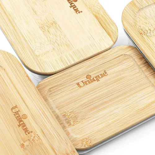 ظرف پیرکس یونیک درب بامبو