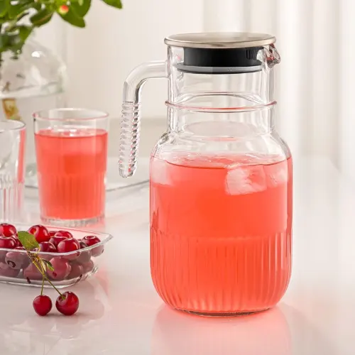 قیمت پارچ شیشه ای شیاردار 1.5 لیتر در استیل لیمون 2375