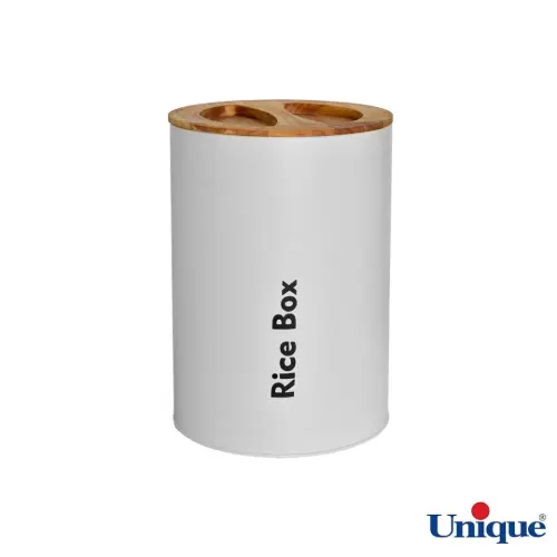 خرید سرویس آشپزخانه یونیک 16 پارچه UN-8058 طوسی روشن با درب بامبو