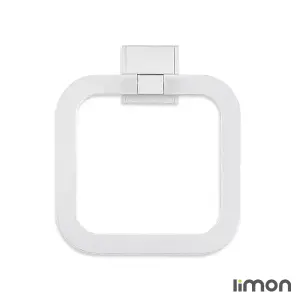 جا حوله آویز دیواری چهار گوش لیمون رنگ سفید 2453