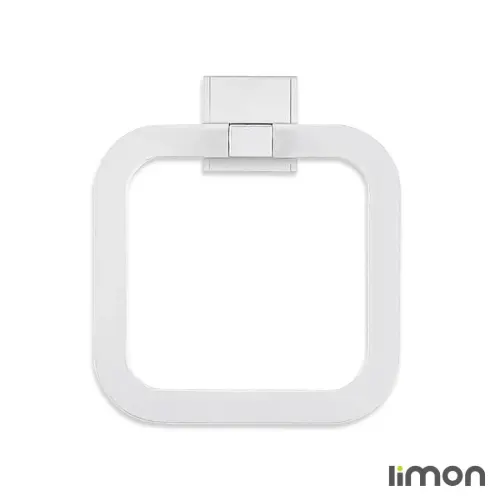 جا حوله آویز دیواری چهار گوش لیمون رنگ سفید 2453