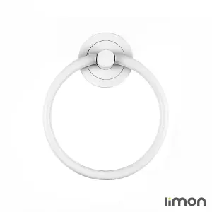 جا حوله آویز دیواری گرد لیمون رنگ سفید 2459