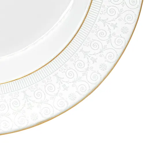 قیمت بشقاب پیش دستی چینی زرین ایتالیا اف طرح سپید صدف سایز 19