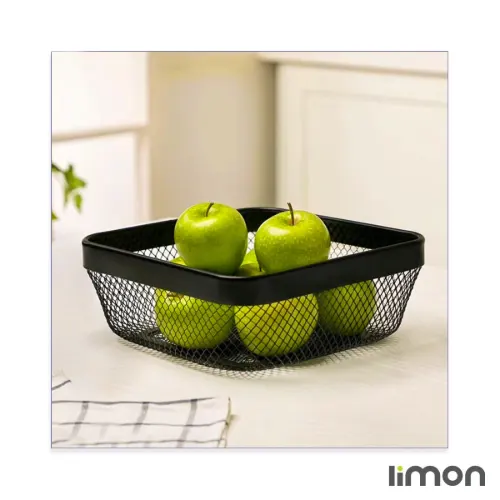 سبد مربع فلزی نان و سبزی