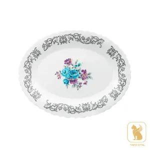 دیس بیضی 1050 پارس اپال طرح نلی آبی کد 180