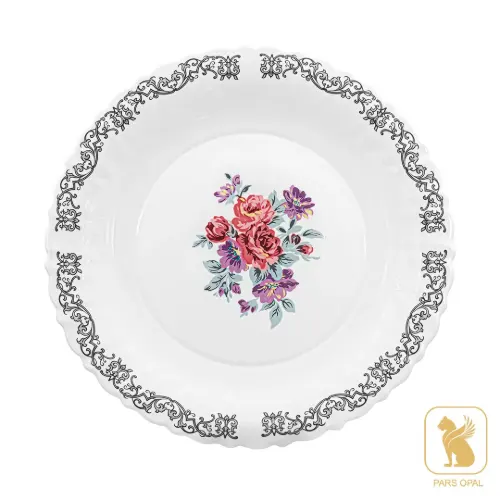 دیس گرد 1020 پارس اپال طرح نلی صورتی کد 181