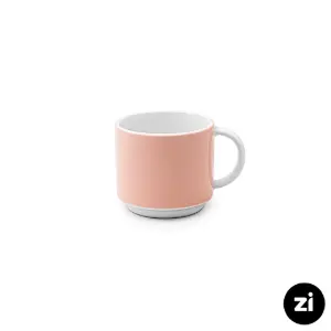 فنجان قهوه خوری چینی زرین Zi فرم اس 6 پاستل گلبهی