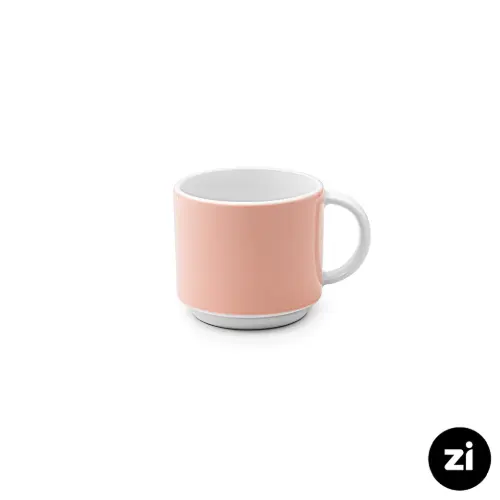 فنجان قهوه خوری چینی زرین Zi فرم اس 6 پاستل گلبهی