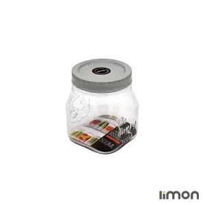 ظرف ادویه پت لیمون چهار گوش 500 میلی لیتر 2122