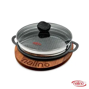 تابه استیک نالینو مدل پادلا padela سایز 26 دربدار با زیره چوبی