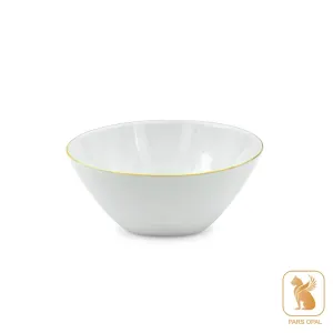 کاسه آبگوشت خوری پارس اپال طرح سفید لب طلا کد 770