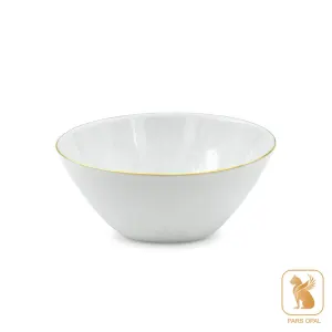 کاسه سالاد خوری سفید لب طلا پارس اپال کد 240
