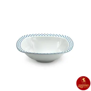 کاسه سالاد خوری چینی زرین کواترو طرح ورنیکا سایز 16