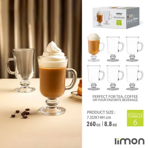 لیوان پایه دار شیشه ای