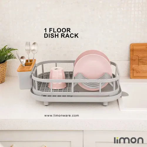 تصویر آبچکان طوسی یک‌ طبقه لیمون در آشپزخانه مدل رویال