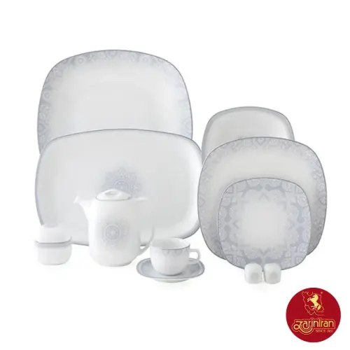 سرویس ادلین طوسی 12 نفره چینی زرین کواترو 98 پارچه