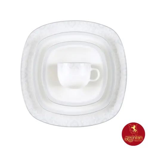 مشخصات سرویس ادلین طوسی 12 نفره چینی زرین کواترو 98 پارچه