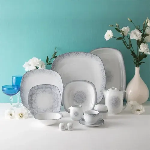 خرید اقساطی سرویس ادلین طوسی 12 نفره چینی زرین کواترو 98 پارچه