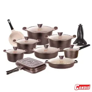 سرویس قابلمه کاندید مدل اوشن 30 پارچه گرانیت