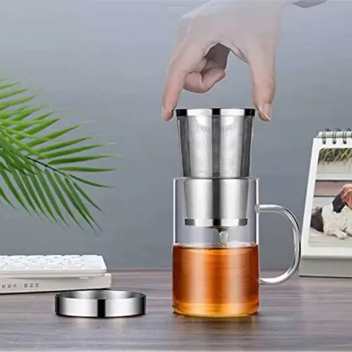 لیوان دمنوش دسته دار 400 میلی لیتر وارداتی