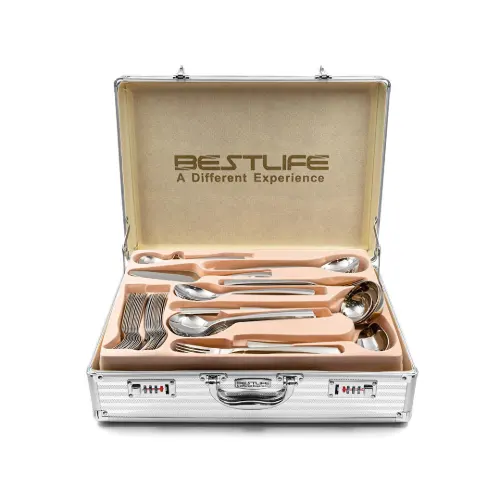 سرویس قاشق و چنگال چمدانی 143 پارچه بست لایف 187/2M