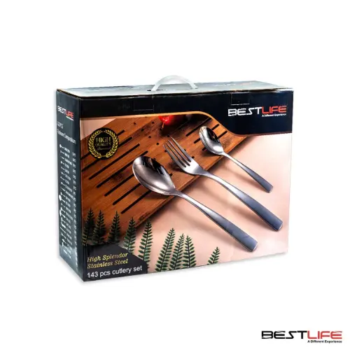 سرویس قاشق و چنگال 143 پارچه بست لایف مدل 202MG