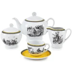 تصویر برای دسته  سرویس چای خوری چینی زرین