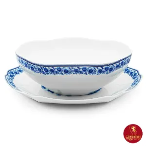 چینی زرین سرویس قاب و قدح هگزان طرح سن پترزبورگ