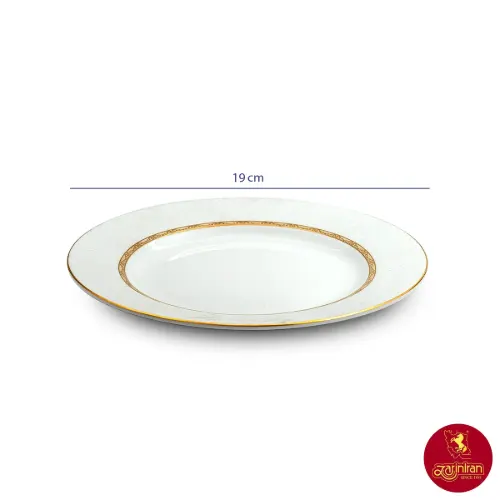 بشقاب پیش دستی چینی زرین ایتالیا اف طرح هدیه طلایی